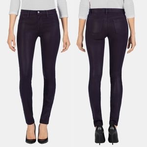 NEW $240 J Brand '485'‎ Coated Skinny Jeans SZ 27
